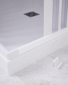 Box doccia nicchia, cm.100, bianco, riducibile