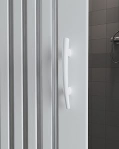 Box doccia nicchia, cm.120, bianco, riducibile