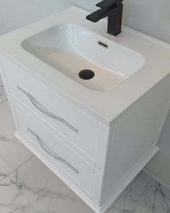 Mobile bagno sospeso Alba con lavabo in ceramica, cm.60