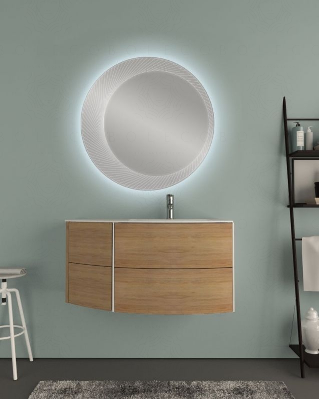 Mobile bagno sospeso Olimpia cm.90 con specchio led Mobile bagno sospeso Olimpia cm.90 con specchio led