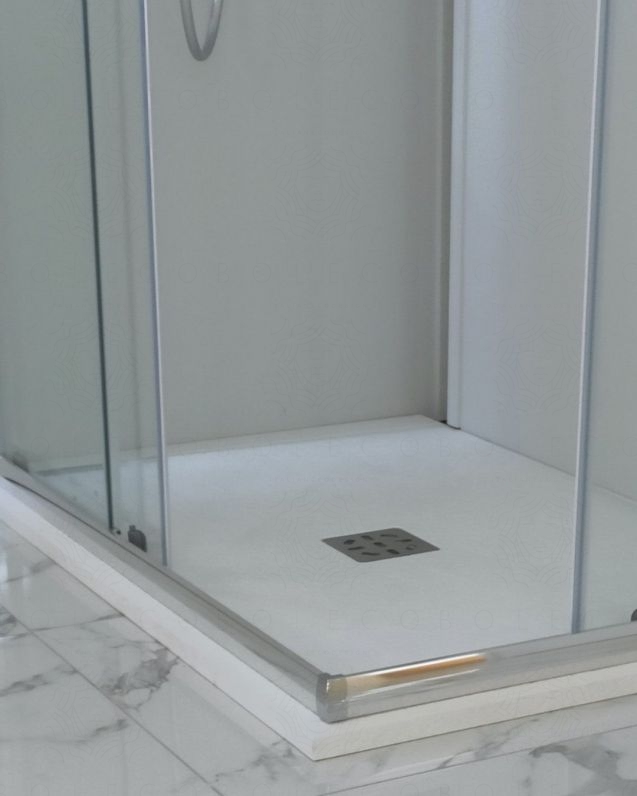 Piatto doccia rettangolare bianco opaco, in mineralmarmo Piatto doccia rettangolare bianco opaco, in mineralmarmo