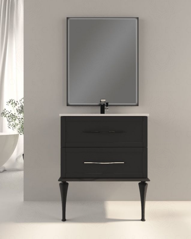 Mobile bagno sospeso Alba con lavabo in ceramica, 74 cm