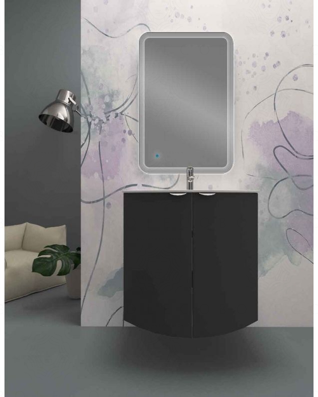 Mobile bagno sospeso Zoe 120 cm completo di specchio led