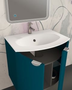 Mobile bagno sospeso Zoe 120 cm completo di specchio led