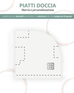 Piatto doccia circolare bianco opaco, in mineralmarmo, cm.80x80