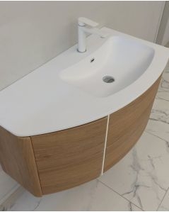 Mobile bagno sospeso Olimpia cm.90 con specchio led