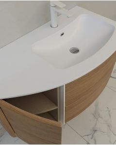 Mobile bagno sospeso Olimpia cm.90 con specchio led