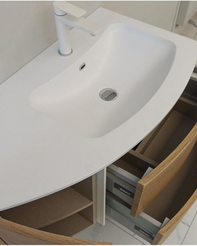 Mobile bagno sospeso Olimpia cm.90 con specchio led Mobile bagno sospeso Olimpia cm.90 con specchio led
