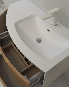 Mobile bagno sospeso Olimpia cm.90 con specchio led
