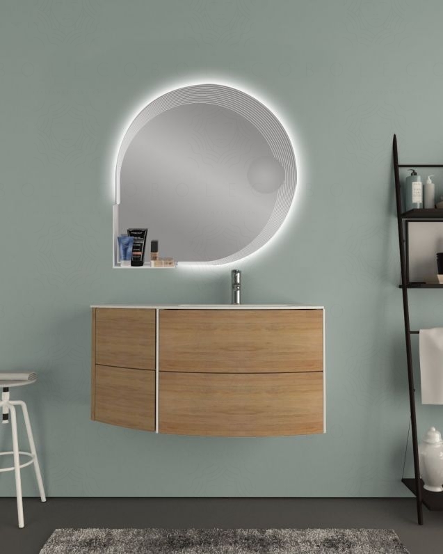 Mobile bagno sospeso Olimpia cm.90 con specchio led Mobile bagno sospeso Olimpia cm.90 con specchio led