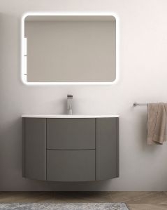 Mobile bagno sospeso Ludovica cm 90 con ante, cassetti e lavabo