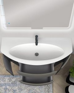 Mobile bagno sospeso Ludovica cm 120 con ante, cassetti e lavabo