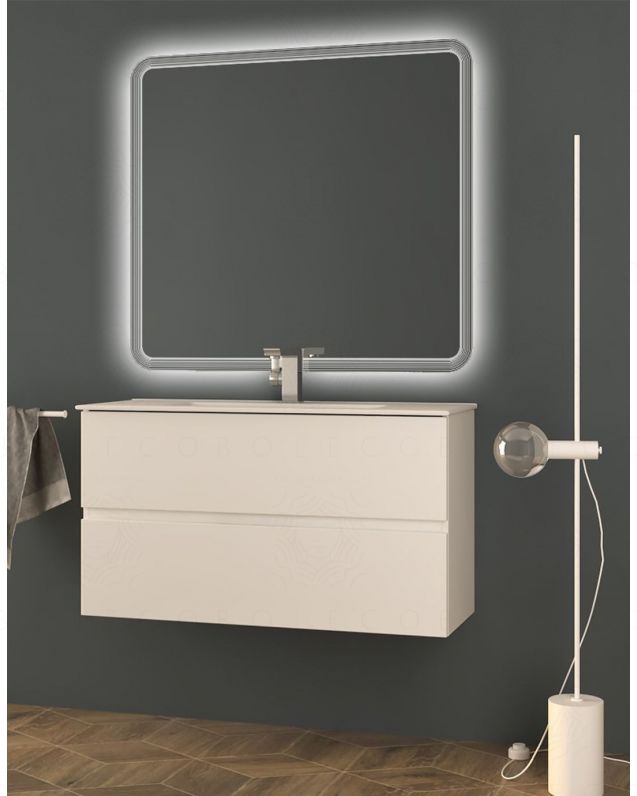 Mobile bagno sospeso Perla cm.100, profondita ridotta Mobile bagno sospeso Perla cm.100, profondita ridotta
