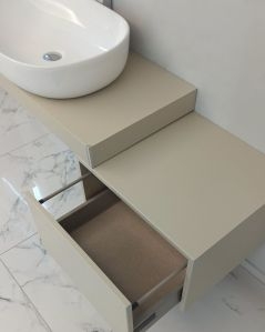 Mensolone bagno da 100 a 140 cm con staffe regolabili, lavabo