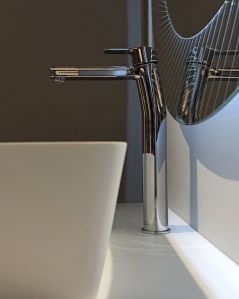 Coppia rubinetti lavabo alto e bidet Fedra per piletta click