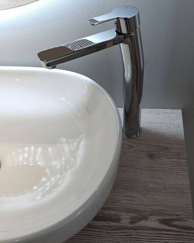 Coppia rubinetti lavabo alto e bidet Fedra per piletta click Coppia rubinetti lavabo alto e bidet Fedra per piletta click