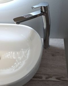 Coppia rubinetti lavabo alto e bidet Fedra per piletta click