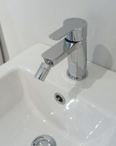 Coppia rubinetti lavabo alto e bidet Fedra per piletta click
