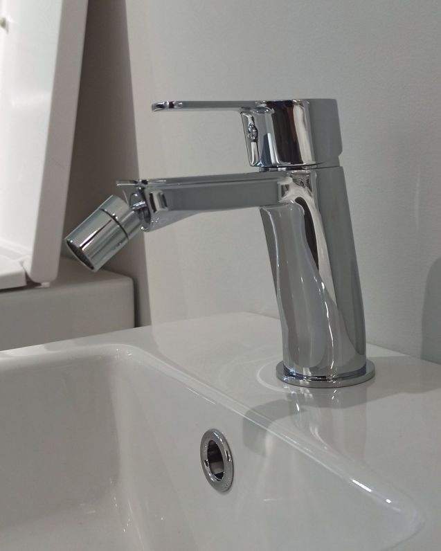 Coppia rubinetti lavabo alto e bidet Fedra per piletta click Coppia rubinetti lavabo alto e bidet Fedra per piletta click