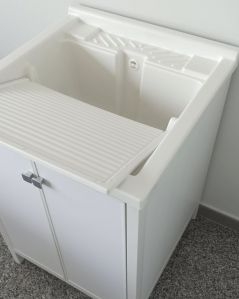 Mobile lavatoio da esterno bianco cm 60 con piedini