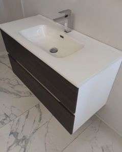 Mobile bagno sospeso Noa 100 cm con lavabo in ceramica