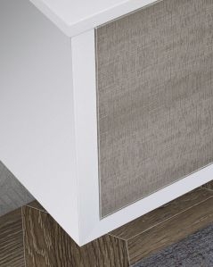 Mobile bagno Ginevra 100 cm bianco opaco con frontale in vetro