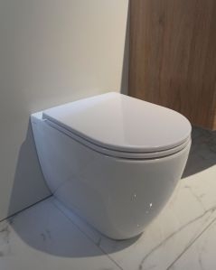 Vaso filomuro in ceramica Fusion, copriwater soft-close