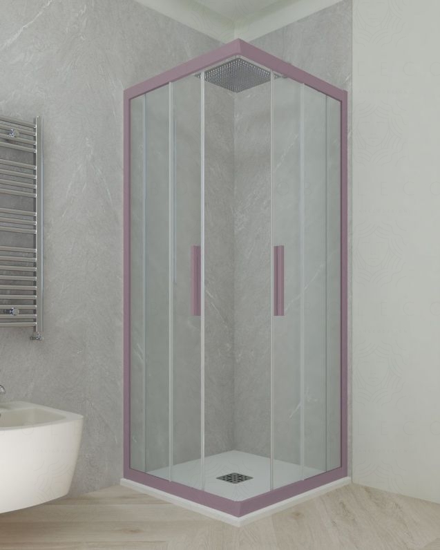 Box doccia cm 110x120 cristallo temperato – colorato Box doccia cm 110x120 cristallo temperato – colorato