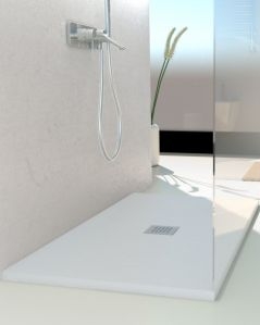 Piatto doccia 70x90 cm in mineralmarmo bianco ultraslim