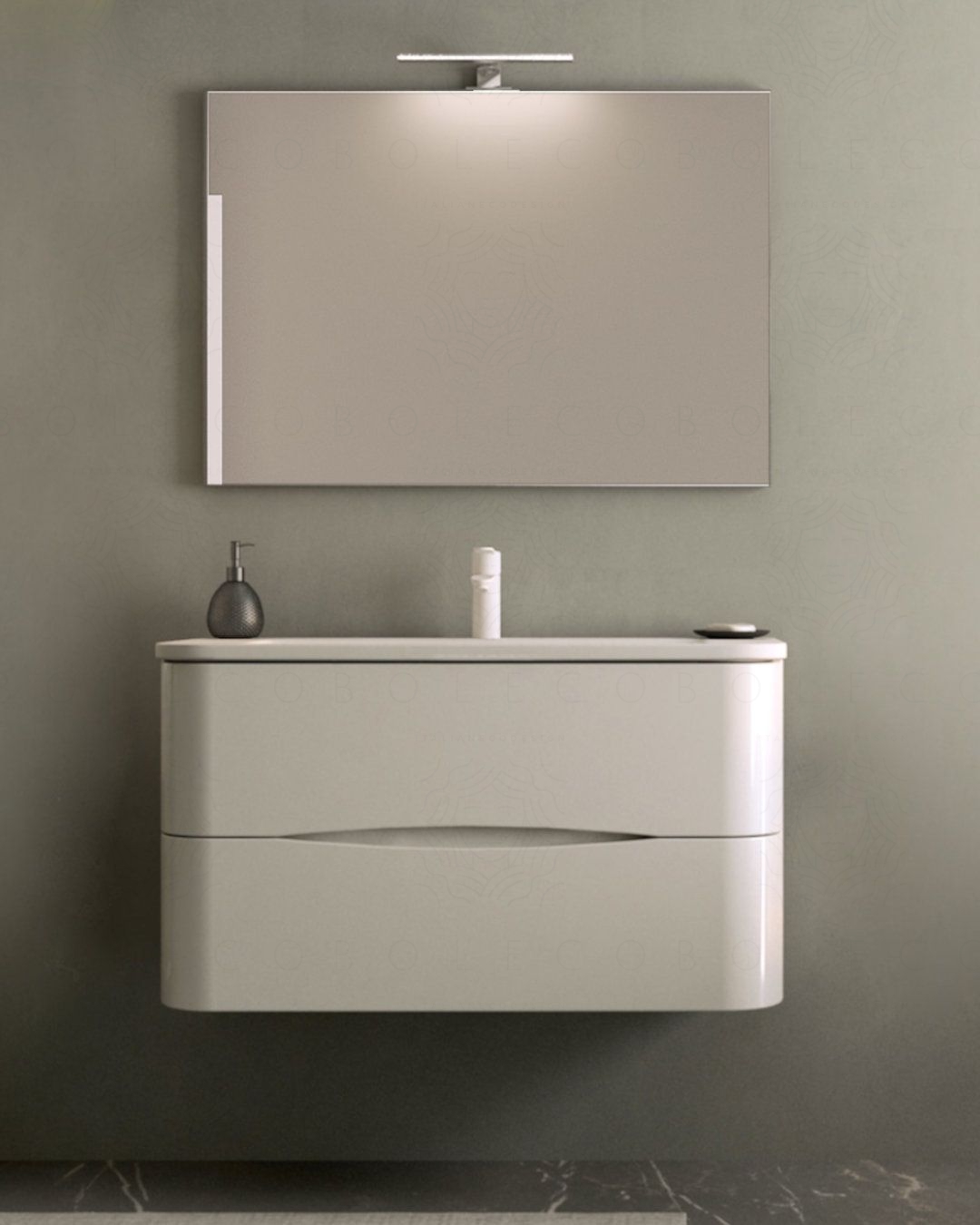 Mobile bagno Silvia 120 cm con lavabo in resina Mobile bagno Silvia 120 cm con lavabo in resina