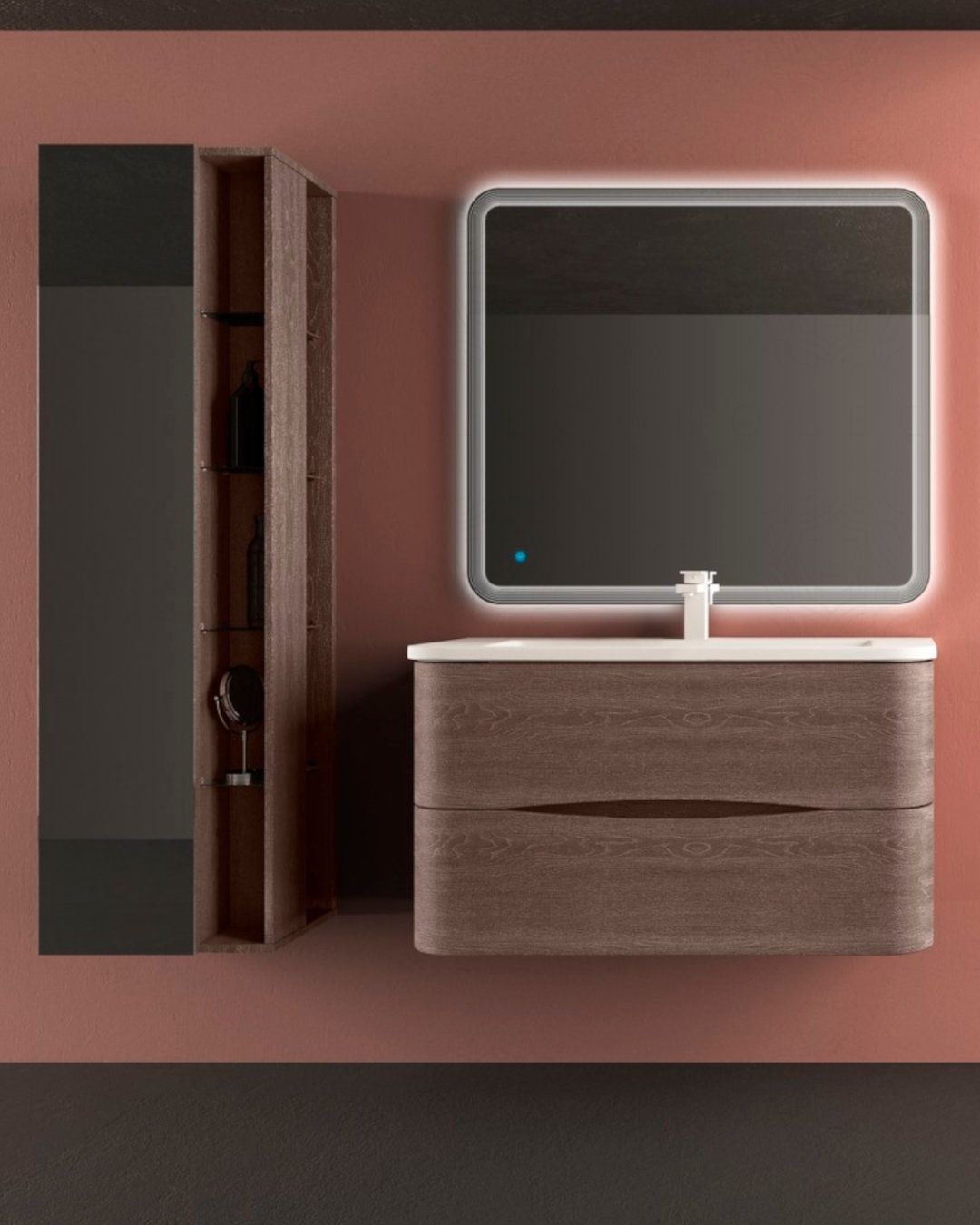 Mobile bagno Silvia 120 cm con lavabo in resina Mobile bagno Silvia 120 cm con lavabo in resina