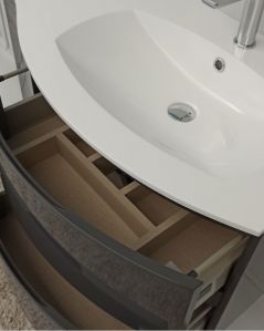 Bagno completo con mobile 105 cm con colonna, specchio led