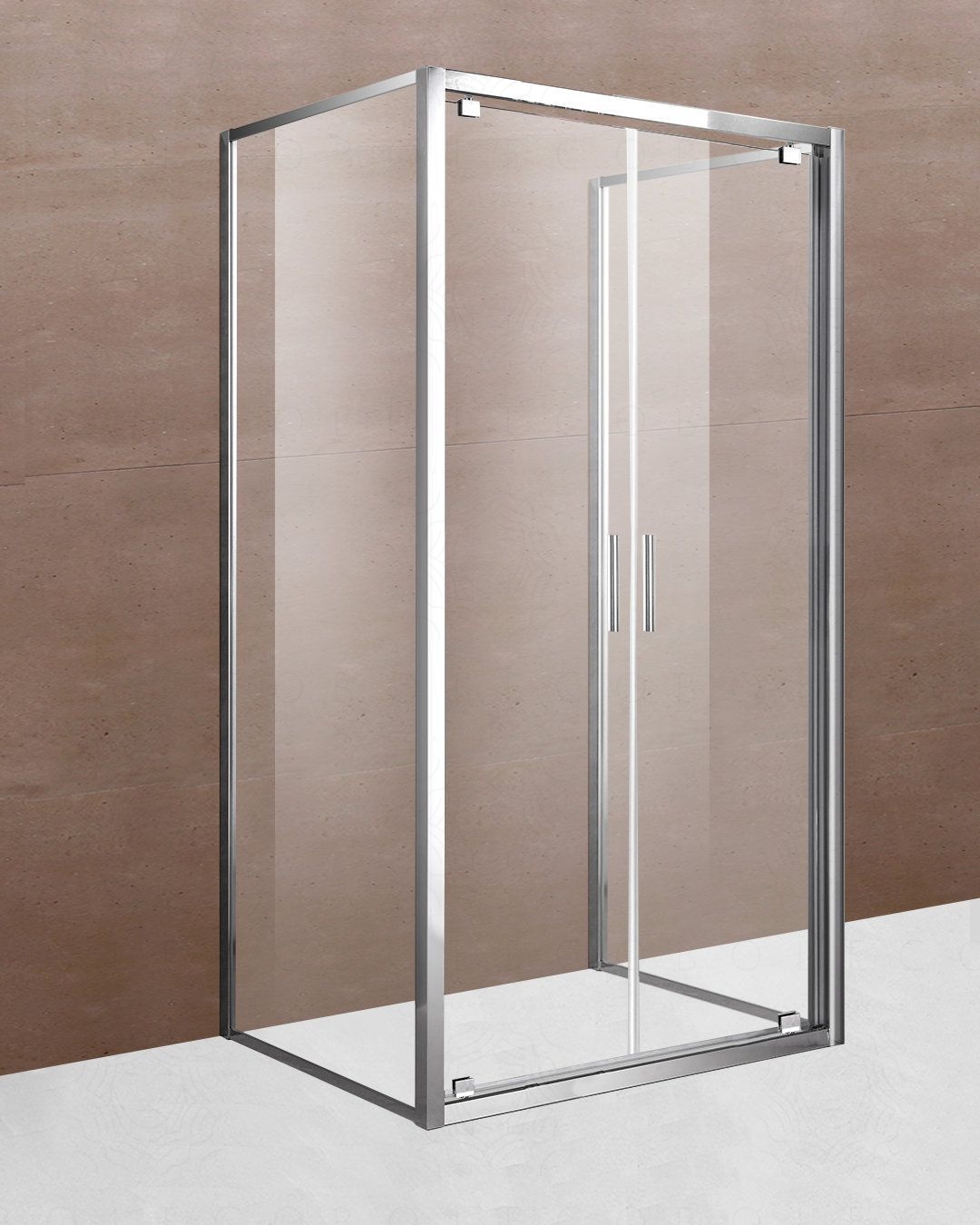 Box doccia cristallo temperato cm 110x80 - porta saloon e 2 Box doccia cristallo temperato cm 110x80 - porta saloon e 2