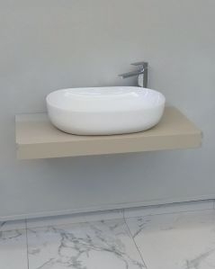Mensolone bagno 90 cm completo di staffe regolabili e lavabo in