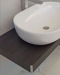 Mensolone bagno 90 cm completo di staffe regolabili e lavabo in