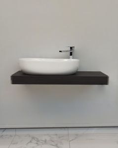 Mensolone bagno 90 cm completo di staffe regolabili e lavabo in