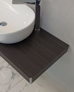 Mensolone bagno 90 cm completo di staffe regolabili e lavabo in