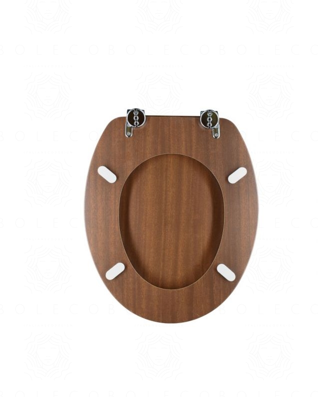 Sedile wc in legno Mdf Universale – Noce