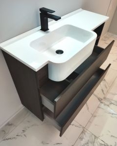 Mobile bagno sospeso Riviera cm 100 con lavabo in resina