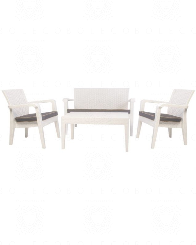 Set 2 sedie Fiore con tavolino 42x42 cm - antracite