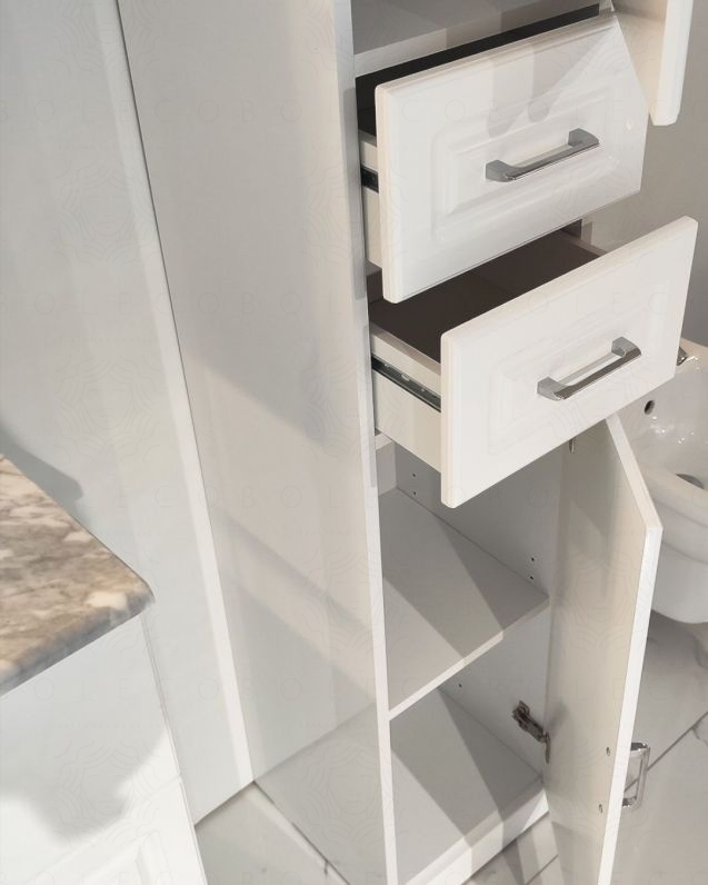 Colonna bagno Claudia bianco lucido, cm.30x190 Colonna bagno Claudia bianco lucido, cm.30x190