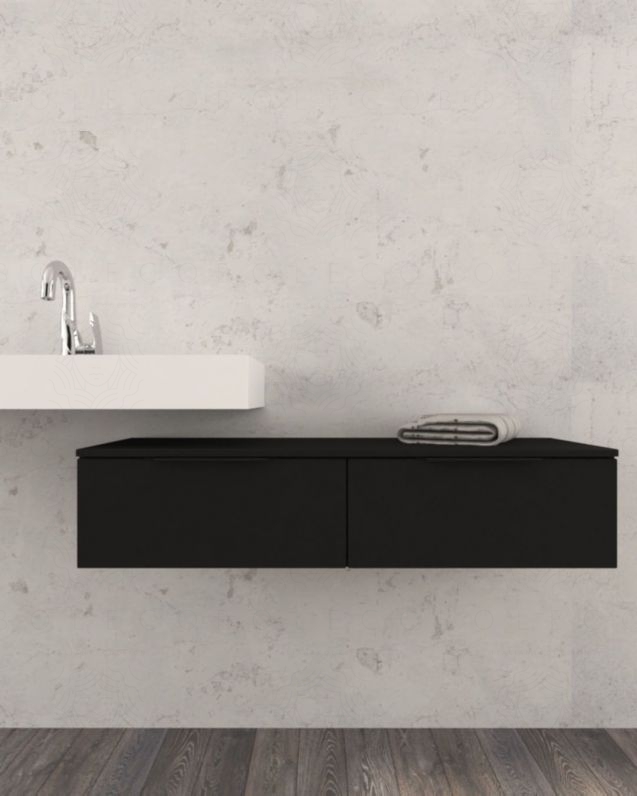 Mobile bagno sospeso Capri cm 80 con lavabo in ceramica