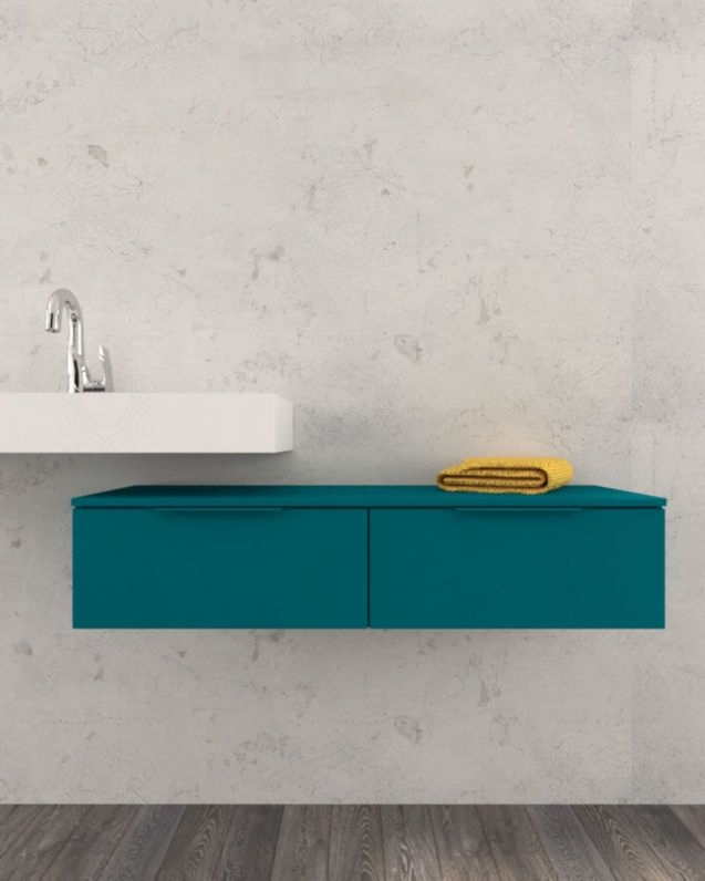 Mobile bagno sospeso Capri cm 80 con lavabo in ceramica