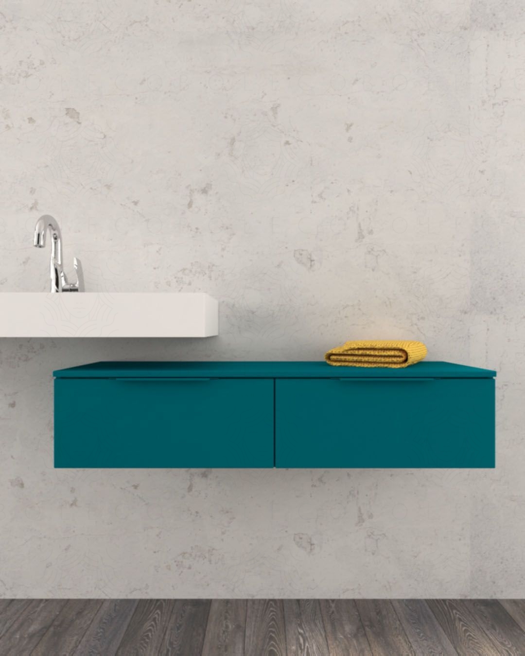Mobile bagno sospeso Capri cm 80 con lavabo in ceramica Mobile bagno sospeso Capri cm 80 con lavabo in ceramica
