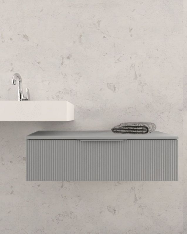 Mobile bagno sospeso Capri cm 80 con lavabo in ceramica Mobile bagno sospeso Capri cm 80 con lavabo in ceramica