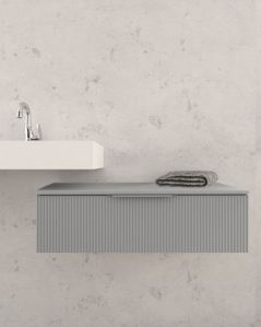 Mobile bagno sospeso Capri cm 80 con lavabo in ceramica