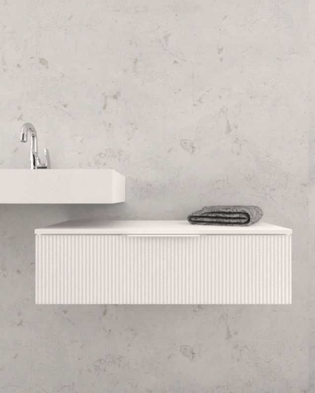 Mobile bagno sospeso Capri cm 80 con lavabo in ceramica