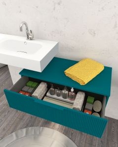 Mobile bagno sospeso Capri cm 80 con lavabo in ceramica