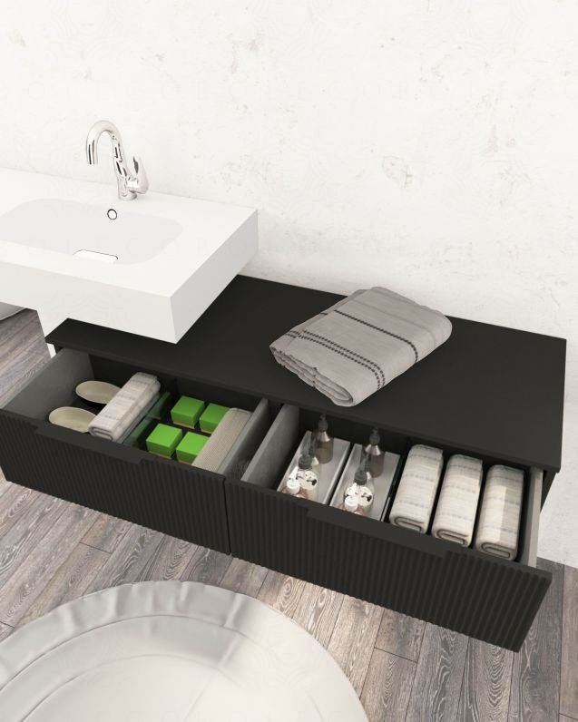 Cassettiera sospesa 120 cm Elite - 1 cassetto plisse Cassettiera sospesa 120 cm Elite - 1 cassetto plisse