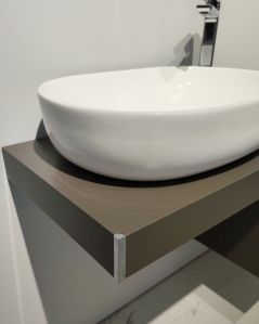 Mensolone bagno 60 cm con lavabo da appoggio in ceramica